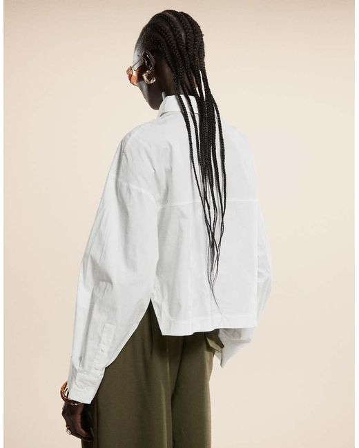 Camicia Corta Squadrata di ASOS in White