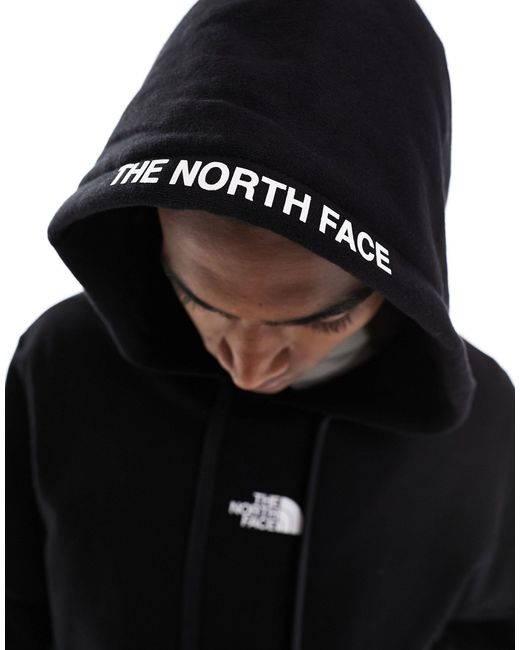 Zumu - felpa con cappuccio nera con fettuccia del logo di The North Face in Black da Uomo