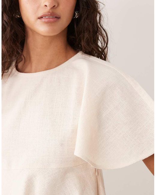 ASOS Natural Smock T-shirt Mini Dress