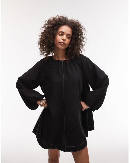 black trapeze mini dress First Glances Trapeze Dress main image 0