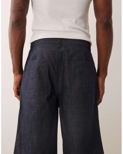 ASOS Blue Loose Lightweight Denim Jorts for men