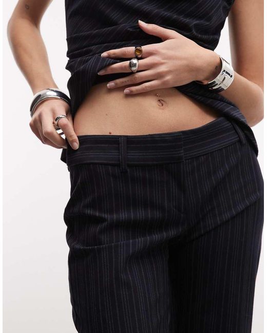 Weekday Blue Co-Ord Cropped Tailored Trousers