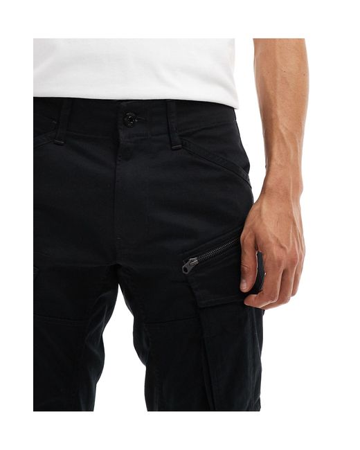 G-Star RAW Black Rovic 3d Regular Tapered Cargo Trousers for men