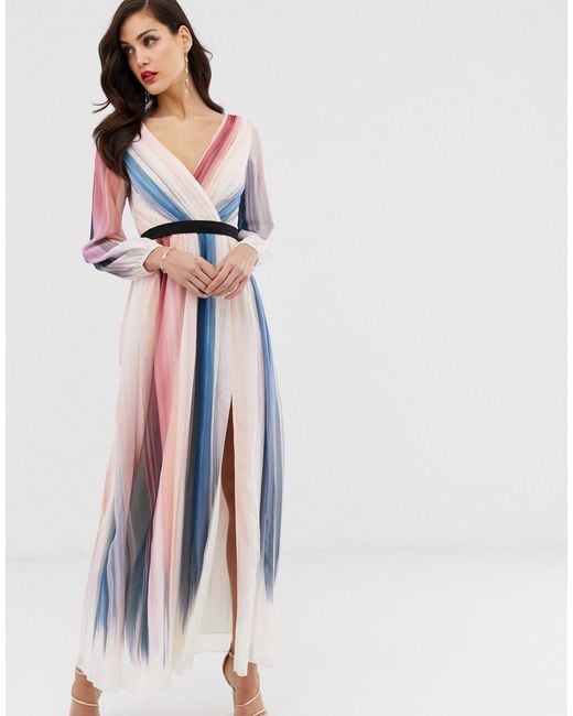 plunge neck maxi dress