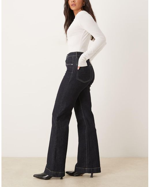 Gina Tricot Black Tailored Flare Jeans