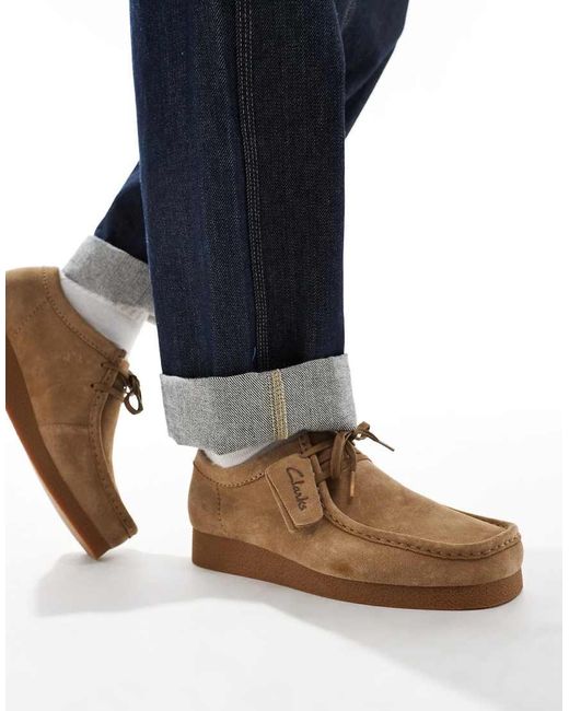 Zapatos Wallabee Oscuro Evo De -Beis Neutro Clarks de hombre de color Blue