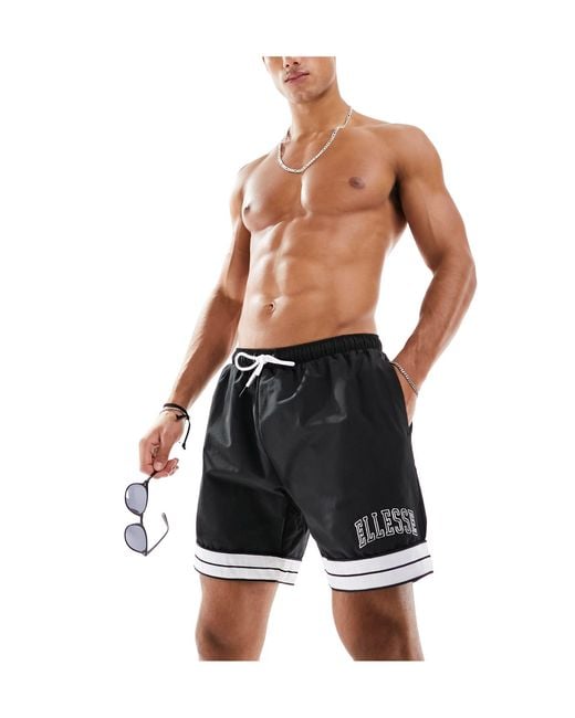 Ellesse White Dippa Swim Shorts for men
