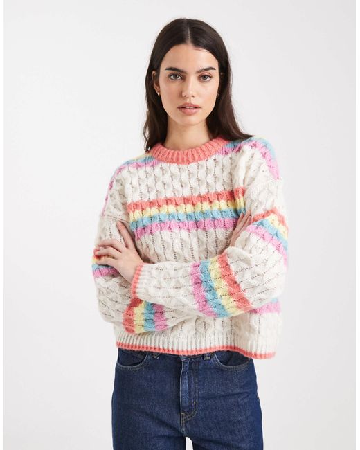 Pieces White – strickpullover