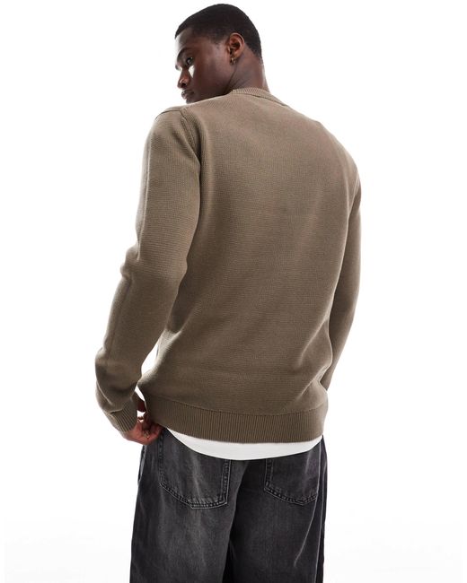 SELECTED – strickpullover aus 100% baumwolle in Gray für Herren