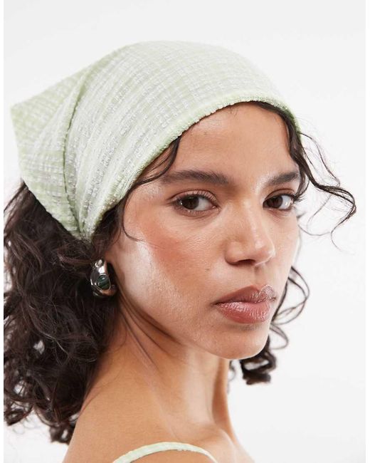 Collusion Natural Textured Check Headscarf