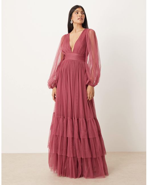 lace and beads bridesmaid dresses Cheap Long Blush Pink Bridesmaid Dresses Convertible Maxi Dress ARD1913 main image 0