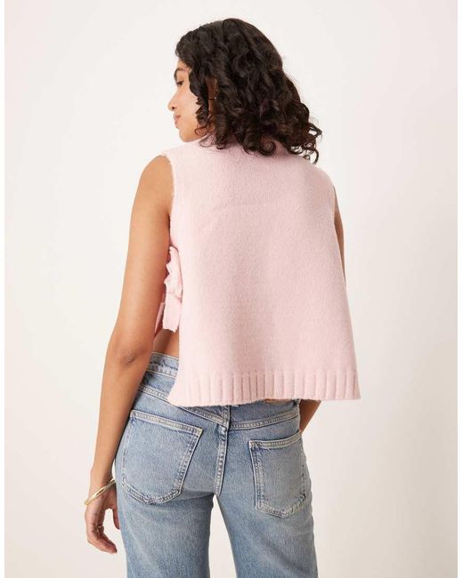Canotta Stile Tabarro Girocollo di ASOS in Pink