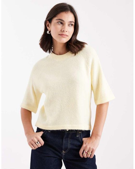 Brave Soul White Crew Neck Short Sleeve Knitted T-Shirt