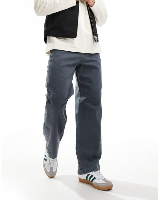 Abercrombie & Fitch Blue baggy Workwear Trousers for men