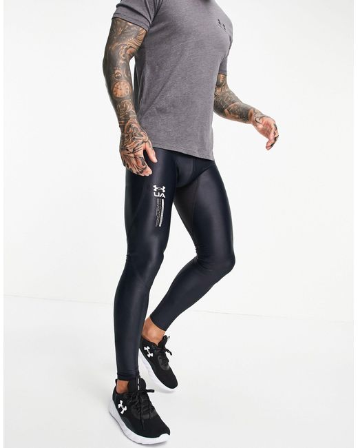 Under Armour Black Training Iso-chill Heat Gear Base Layer Performance leggings for men