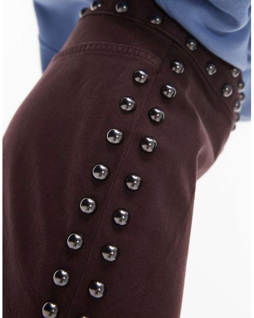 & Other Stories Minirok Met Coating En Studs in het Blue