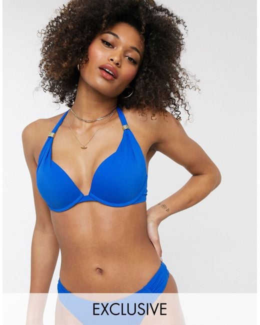 Esclusiva - top bikini super push-up cobalto di DORINA in Blue