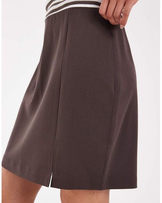 Object White Tailored Mini Skirt With Notch Front