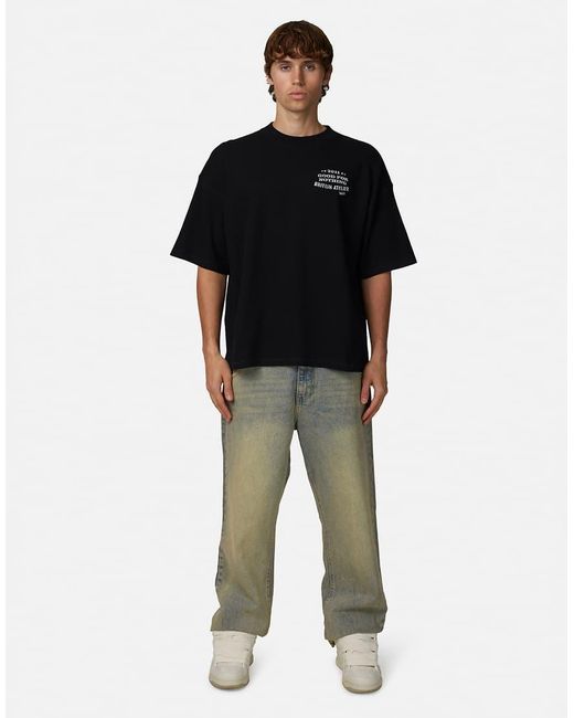 Good For Nothing Black Boxy Fit Graphic Tee for men