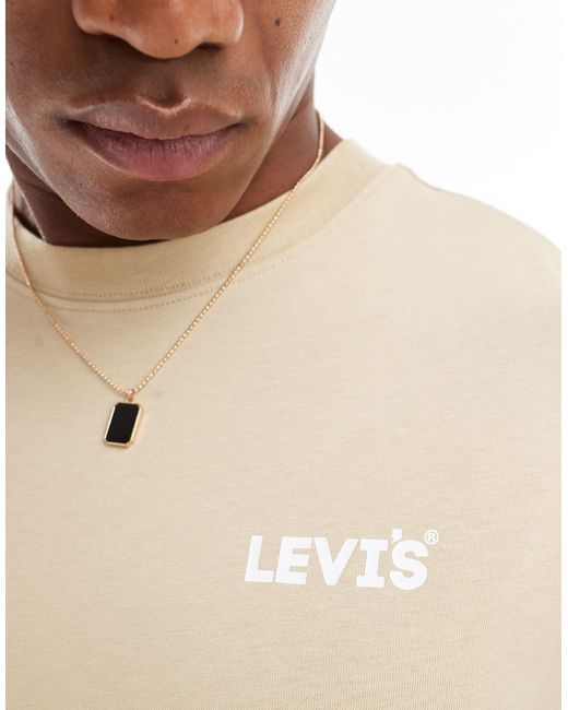 Levi's – t-shirt in Natural für Herren