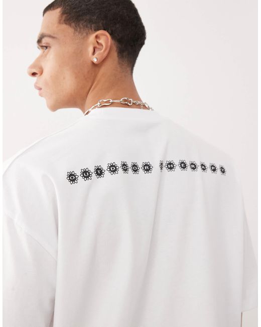 Collusion – es oversize-t-shirt mit frontprint in Natural für Herren