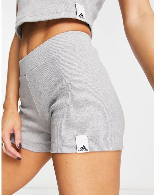 Adidas Originals Gray Adidas sportswear – lounge-leggings-shorts