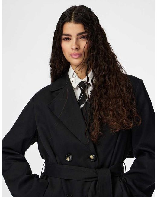 Pieces Blue Trenchcoat
