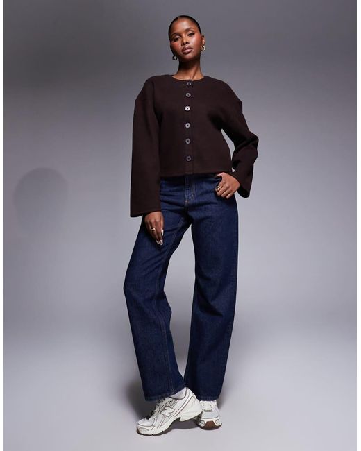 River Island Blue Cosy Button Through Cardigan