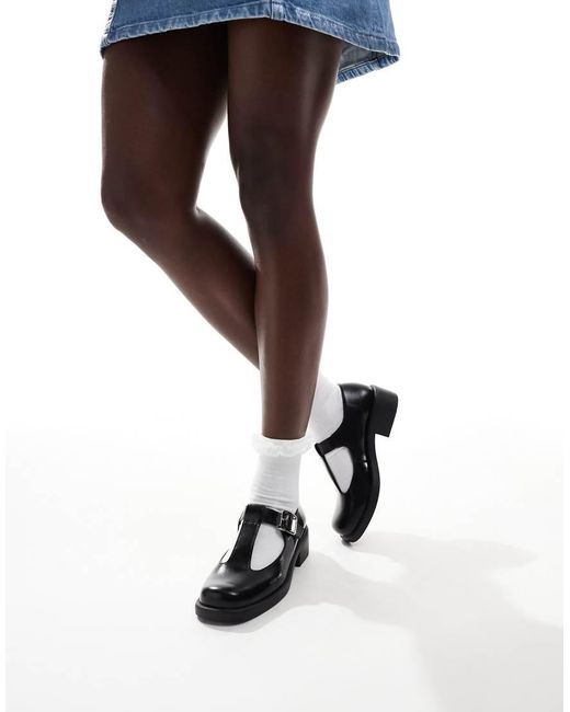 ASOS Black Meryl Mary Jane Flat Shoe