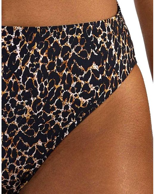 Wolf & Whistle Brown Juliet Leopard Print Mix & Match High-Waist High-Leg Bottoms