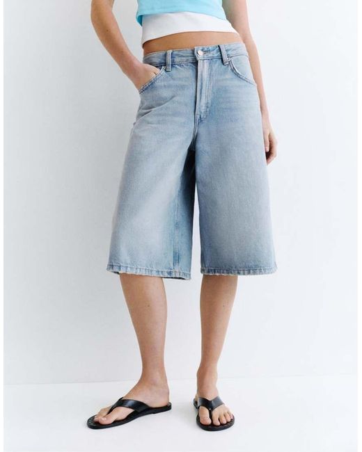 Pull&Bear Blue Low-rise Jorts