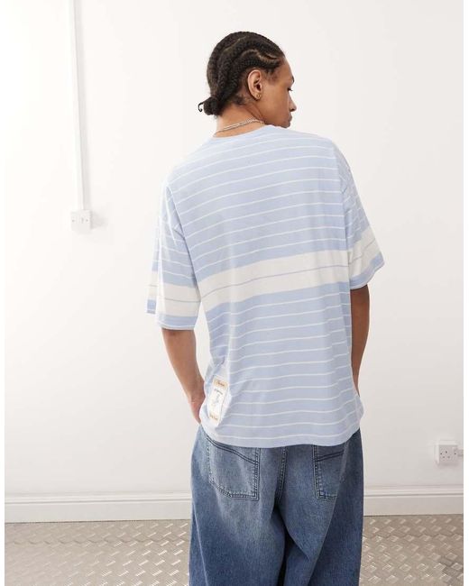 Champion White T-shape Striped La Logo T-shirt for men