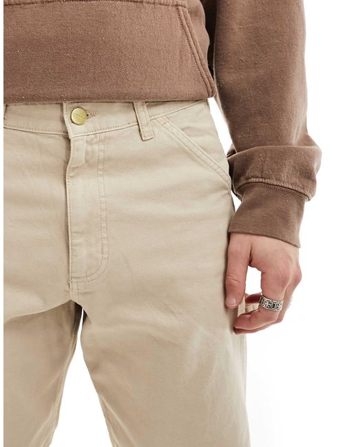 Jack & Jones White Loose Fit Carpenter Trousers for men