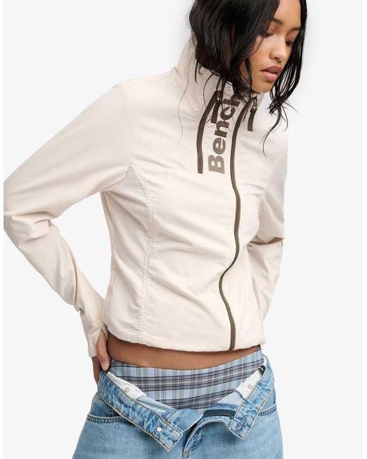 Bench x Superdry & Co Blue Double Zip Funnel Ripstop Jacket