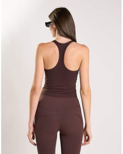agon® Purple Square Neck Racerback Tank Top