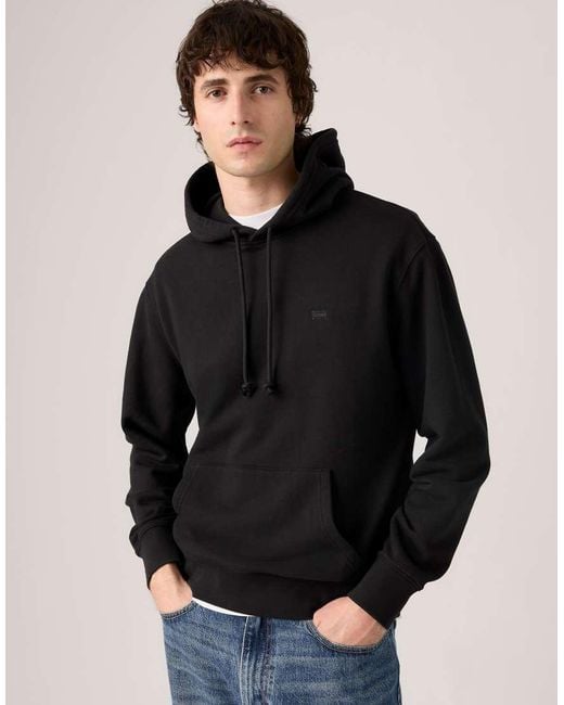 Levi's Black New Original Housemark Hoodie for men