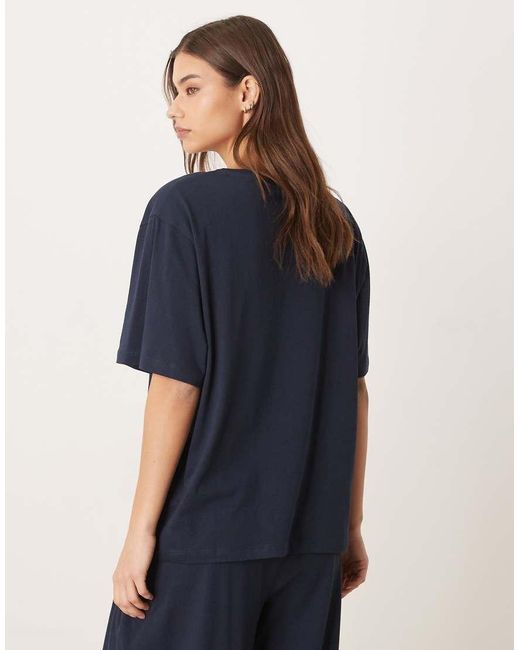ASOS Blue Mix & Match Cotton Oversized Pyjama Tee