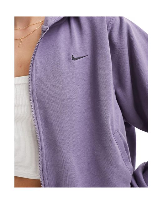 Nike Gray Chill Knit Zip Through Hoodie