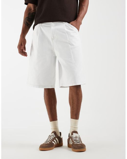 ASOS White Loose Jorts for men