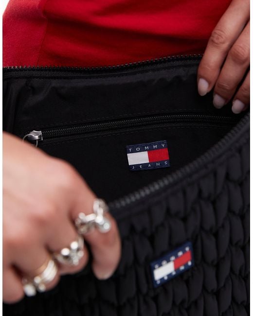 Tommy Hilfiger Red Large Quilted Body Bag
