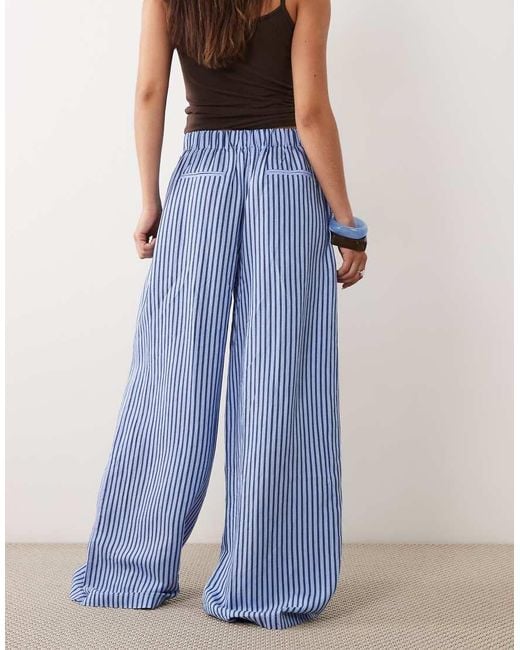 Mango Blue Relaxed Pants