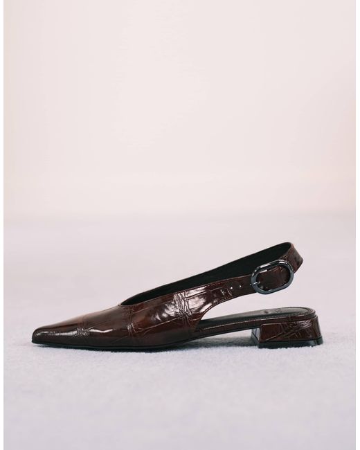 ASOS Brown Leonora Slingback Ballet Flats