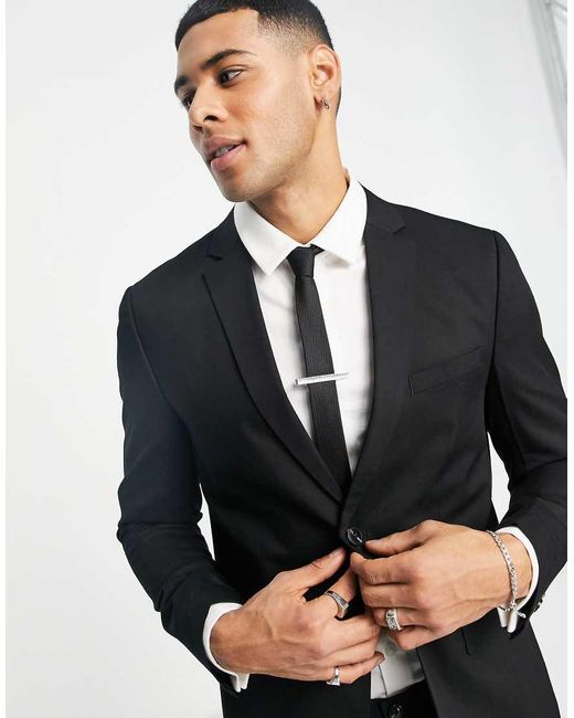 Jack & Jones Black Premium Slim Suit Jacket for men