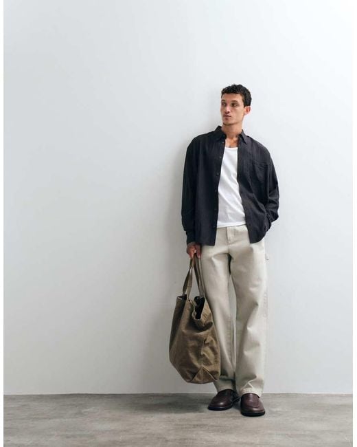 Weekday Blue Oversized Slouchy Fit Shirt for men