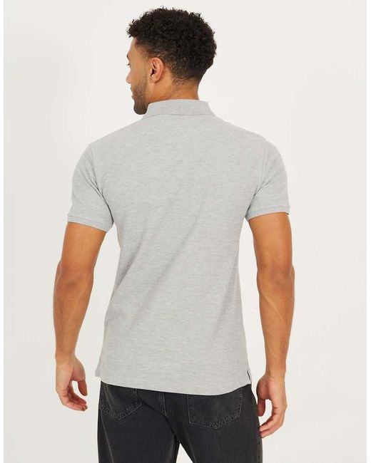 Brave Soul White Cotton Short Sleeve Polo Shirt for men