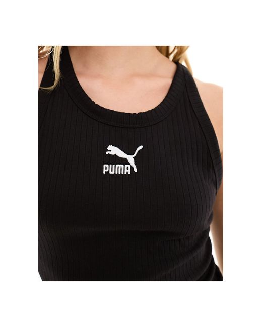 PUMA Black Classics Ribbed Sleeveless Bodycon Dress