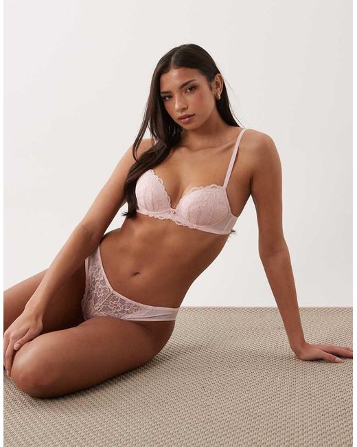 Ann Summers Brown Sexy Lace Brazilian Briefs