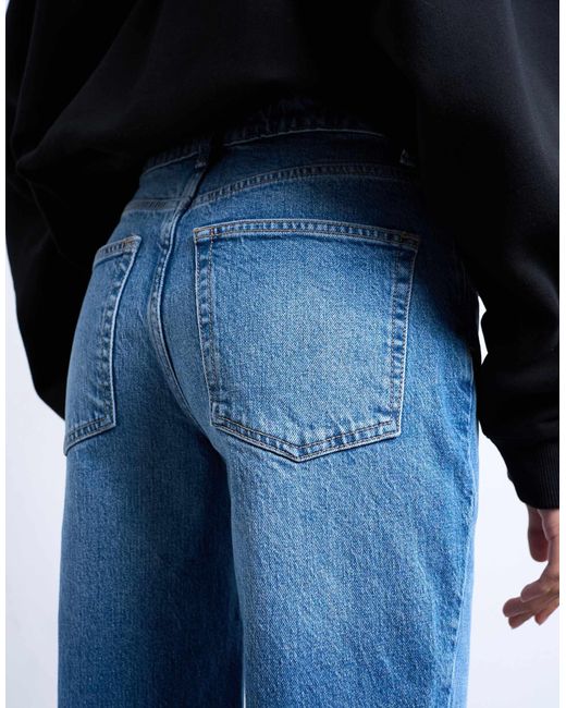 TOPSHOP Blue Pippa Mid Rise Comfort Stretch Flare Jean