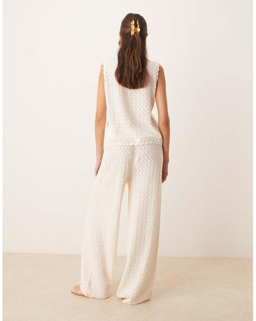 Pantalones De Punto De (Parte De Un Conjunto)-Blanco ASOS de color Natural