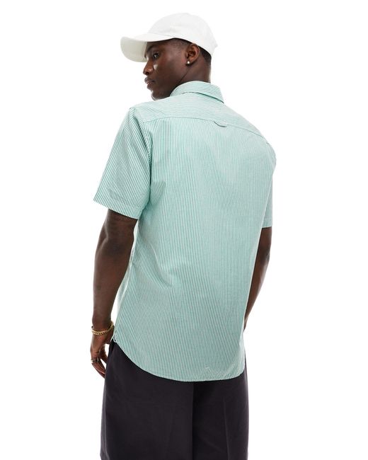 Tommy Hilfiger Green Poplin Regular Short Sleeve Shirt for men